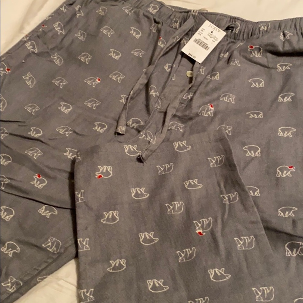 NWT J. Crew Christmas Bear Sleep Pants